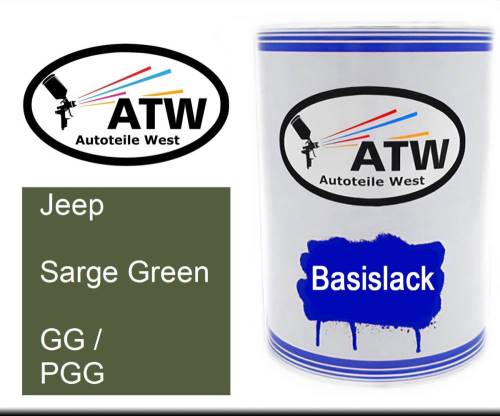 Jeep, Sarge Green, GG / PGG: 500ml Lackdose, von ATW Autoteile West.